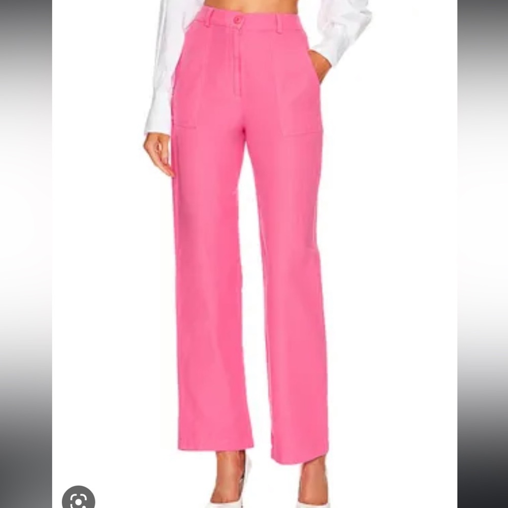 monrow cotton twill patch pocket pant rose bud